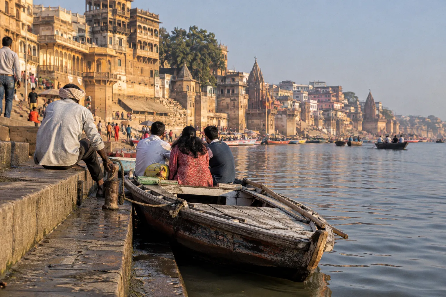 Boat rides in Varanasi: optimal timing and route planning