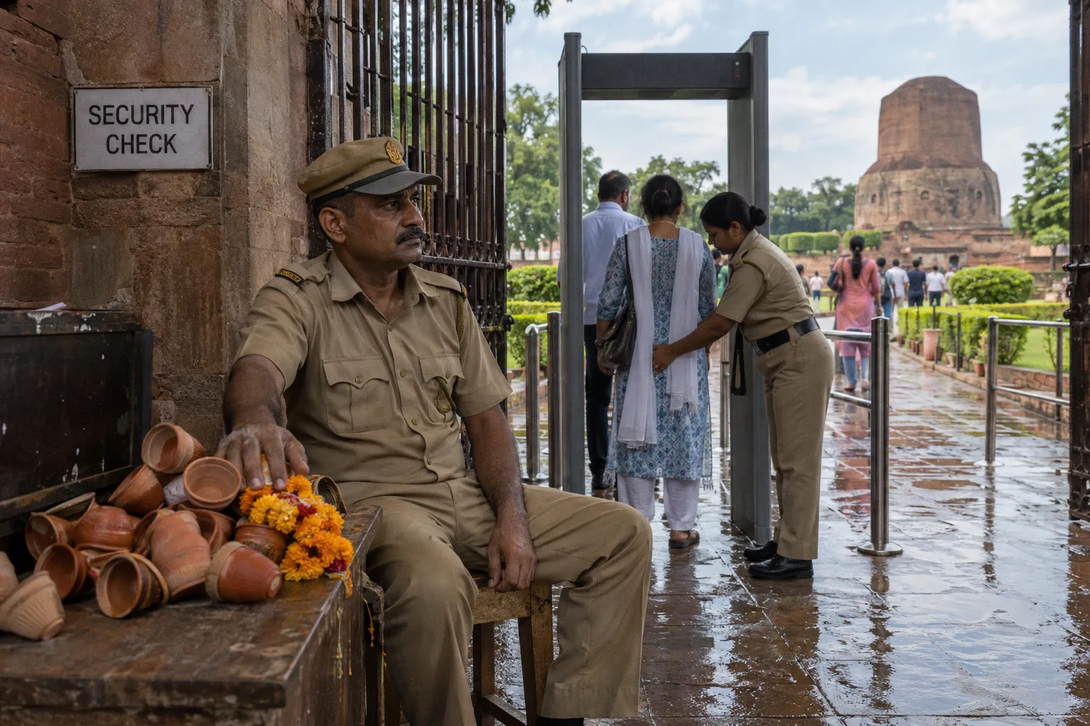 Sankat Mochan Temple access: main gate versus side entrance